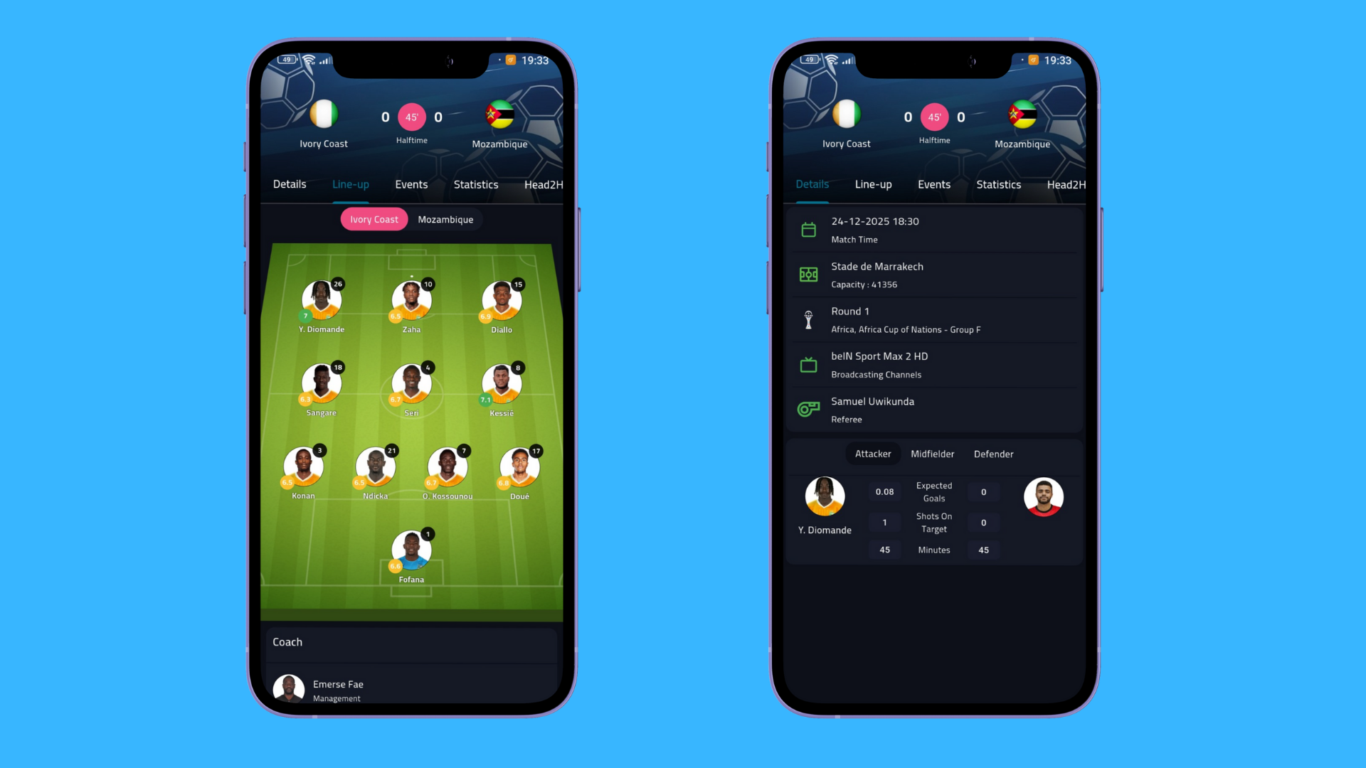 football PRO app: LiveScore , lineups , highlights...