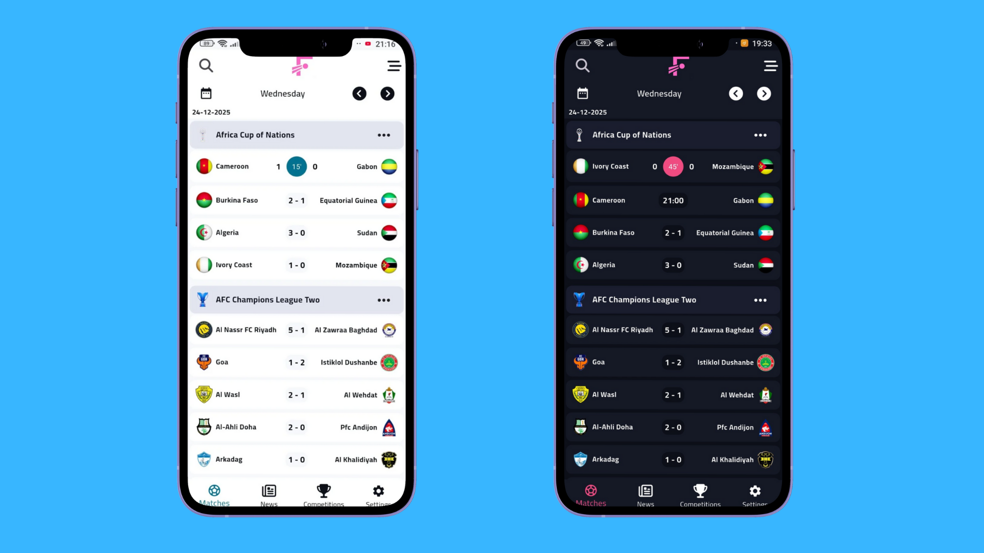 football PRO app: LiveScore , lineups , highlights...